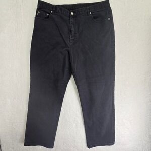 Lauren Jeans Co Ralph Womens Sz 18W 38x27 Black Pants‎ Denim Going Out Straight